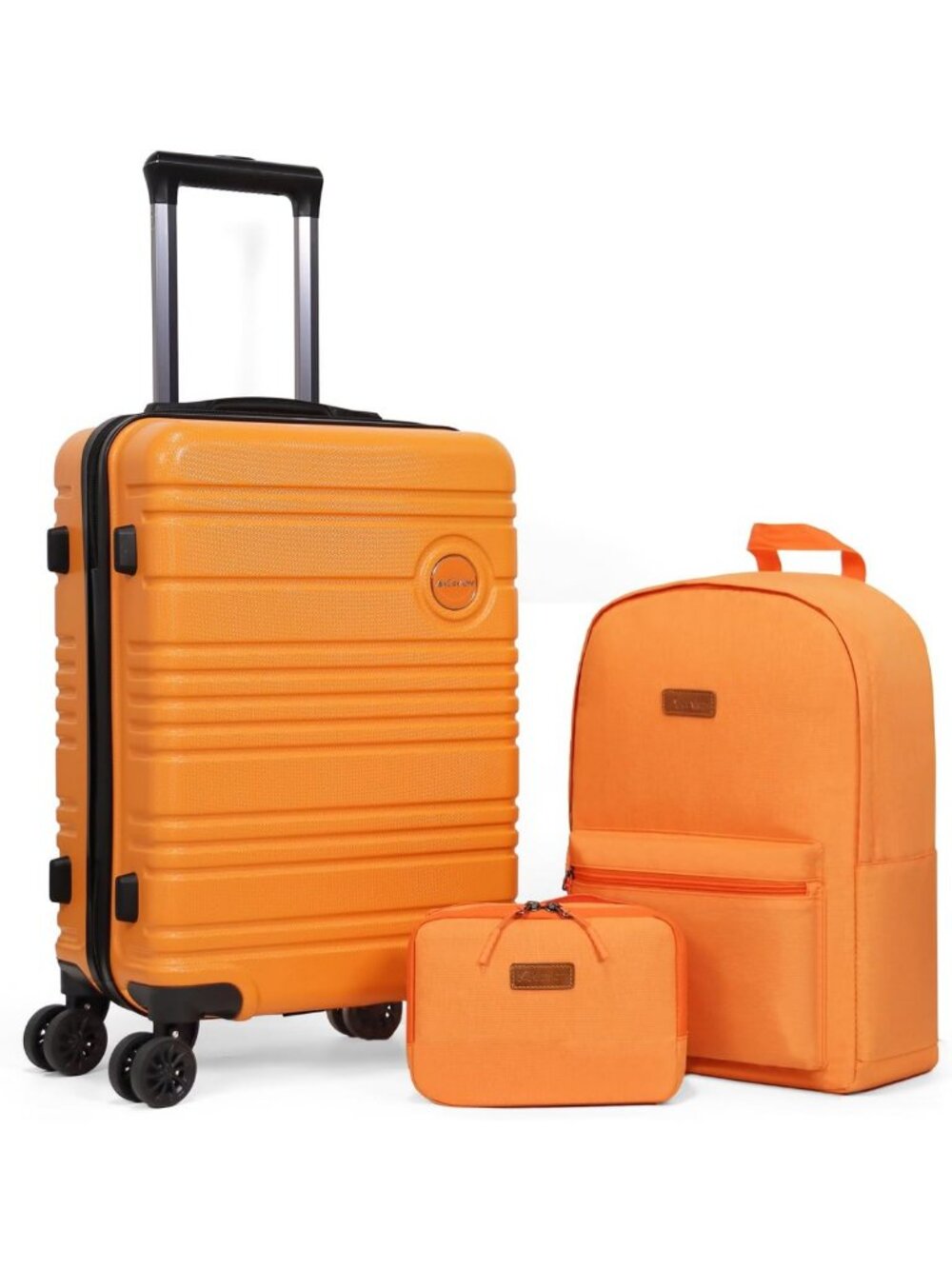ABS+PC Carry on Luggage set with backpack 3 Pcs suitcace with Spinner wheels TSA